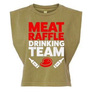 Funny Meat Raffle Drinking Team Buffalo NY Minnesota Garment-Dyed Women's Muscle Tee