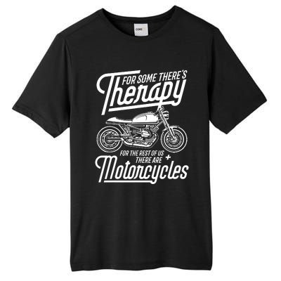 Funny Motorcycle Rider Therapy Tall Fusion ChromaSoft Performance T-Shirt