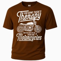 Funny Motorcycle Rider Therapy Cooling Performance Crew T-Shirt