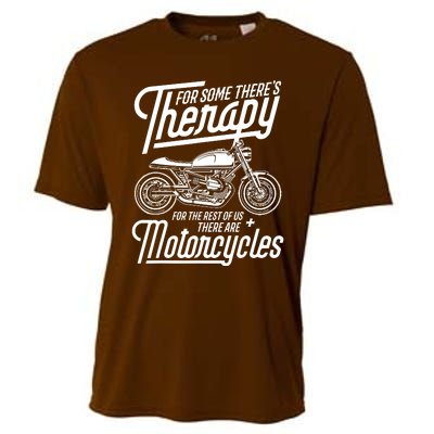 Funny Motorcycle Rider Therapy Cooling Performance Crew T-Shirt