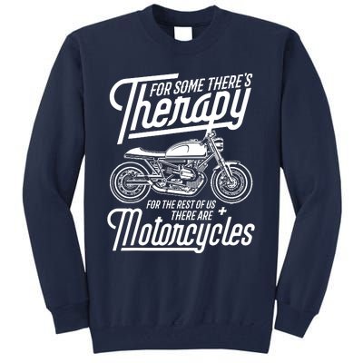 Funny Motorcycle Rider Therapy Tall Sweatshirt