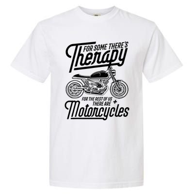 Funny Motorcycle Rider Therapy Garment-Dyed Heavyweight T-Shirt