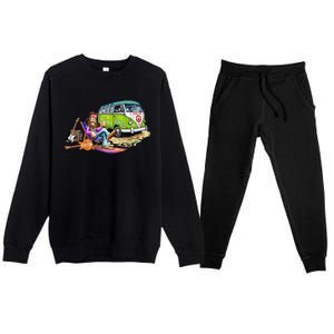 Fun Musician Rock Singer Premium Crewneck Sweatsuit Set