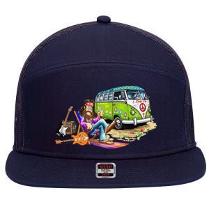 Fun Musician Rock Singer 7 Panel Mesh Trucker Snapback Hat