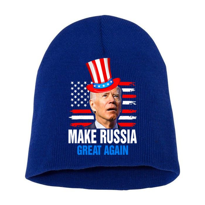 Funny Make Russia Great Again Joe Biden Confused America Cute Gift Short Acrylic Beanie