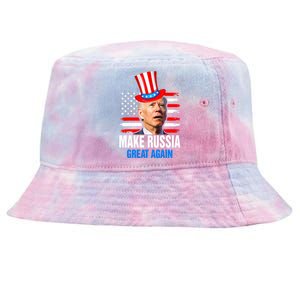 Funny Make Russia Great Again Joe Biden Confused America Cute Gift Tie-Dyed Bucket Hat