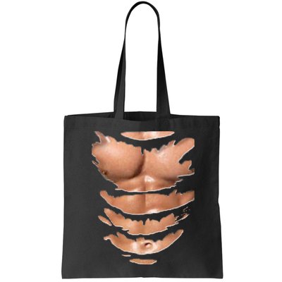 Fake Muscles Ripped Torn Chest Six Pack Abs Fitness Model Bag