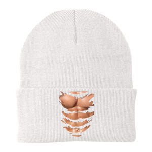 Fake Muscles Ripped Torn Chest Six Pack Abs Fitness Model Knit Cap Winter Beanie