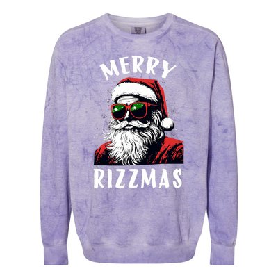 Funny Merry Rizzmas Christmas Rizz Santa Claus Charisma Cool Colorblast Crewneck Sweatshirt