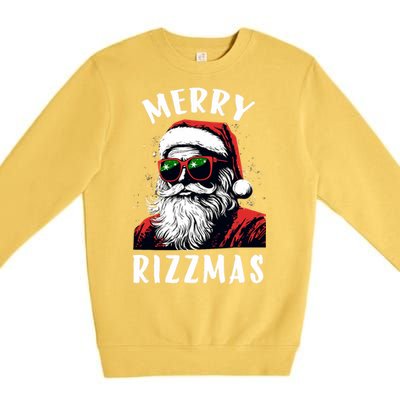 Funny Merry Rizzmas Christmas Rizz Santa Claus Charisma Cool Premium Crewneck Sweatshirt