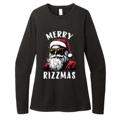 Funny Merry Rizzmas Christmas Rizz Santa Claus Charisma Cool Womens CVC Long Sleeve Shirt