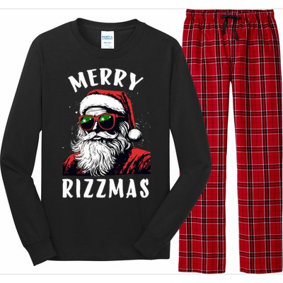 Funny Merry Rizzmas Christmas Rizz Santa Claus Charisma Cool Long Sleeve Pajama Set