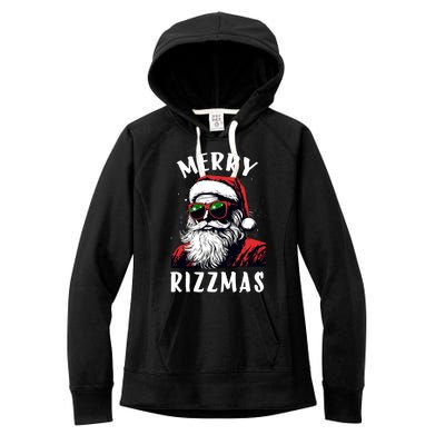 Funny Merry Rizzmas Christmas Rizz Santa Claus Charisma Cool Women's Fleece Hoodie