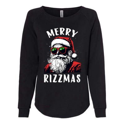 Funny Merry Rizzmas Christmas Rizz Santa Claus Charisma Cool Womens California Wash Sweatshirt