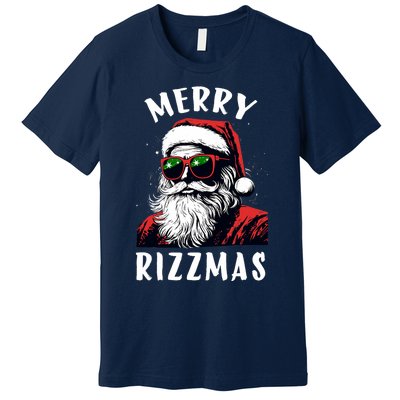 Funny Merry Rizzmas Christmas Rizz Santa Claus Charisma Cool Premium T-Shirt