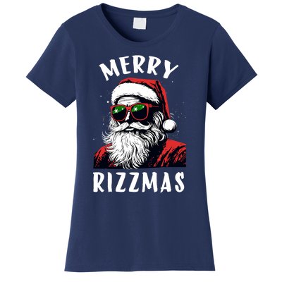 Funny Merry Rizzmas Christmas Rizz Santa Claus Charisma Cool Women's T-Shirt