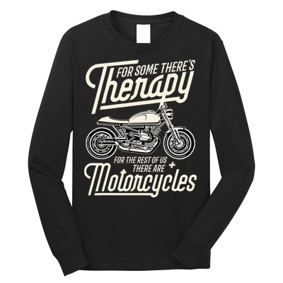 Funny Motorcycle Rider Therapy Vintage Biker Gift Short Sleeve Long Sleeve Shirt