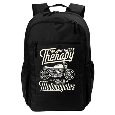 Funny Motorcycle Rider Therapy Vintage Biker Gift Short Sleeve Backpack