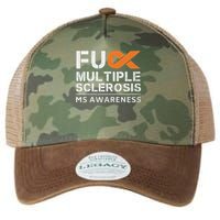 Fuck Multiple Sclerosis Ms Awareness Support Ribbon Legacy Tie Dye Trucker Hat