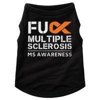 Fuck Multiple Sclerosis Ms Awareness Support Ribbon Doggie Tank