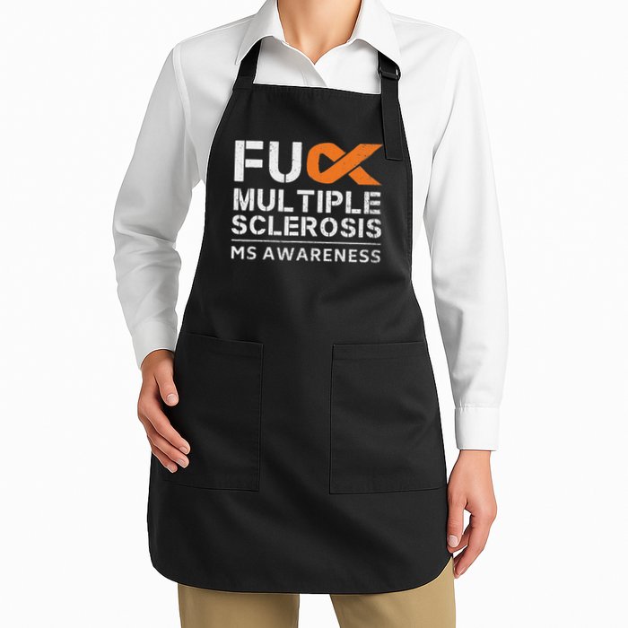 Fuck Multiple Sclerosis Ms Awareness Support Ribbon Apron