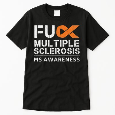 Fuck Multiple Sclerosis Ms Awareness Support Ribbon Tall T-Shirt