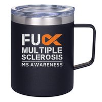 Fuck Multiple Sclerosis Ms Awareness Support Ribbon 12oz Stainless Steel Coffee Mug
