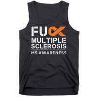 Fuck Multiple Sclerosis Ms Awareness Support Ribbon Tank Top