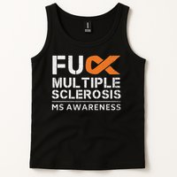 Fuck Multiple Sclerosis Ms Awareness Support Ribbon Tank Top