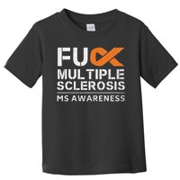 Fuck Multiple Sclerosis Ms Awareness Support Ribbon Toddler T-Shirt
