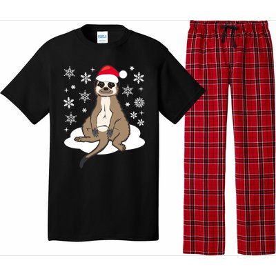 Funny Meerkat Santa Christmas Gift Classic Pajama Set