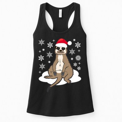 Funny Meerkat Santa Christmas Gift Classic Womens Tank Top