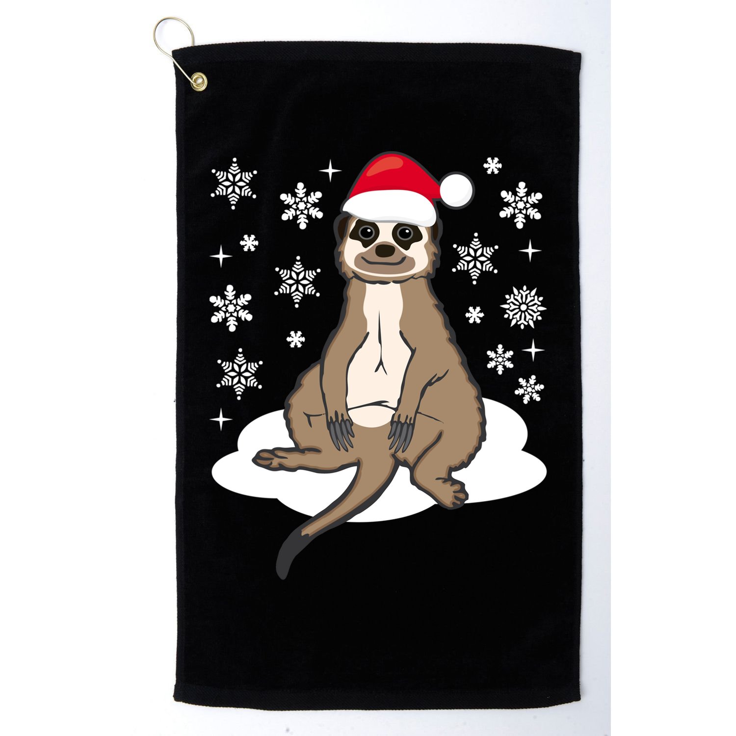 Funny Meerkat Santa Christmas Gift Classic Golf Towel