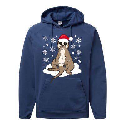 Funny Meerkat Santa Christmas Gift Classic Performance Fleece Hoodie