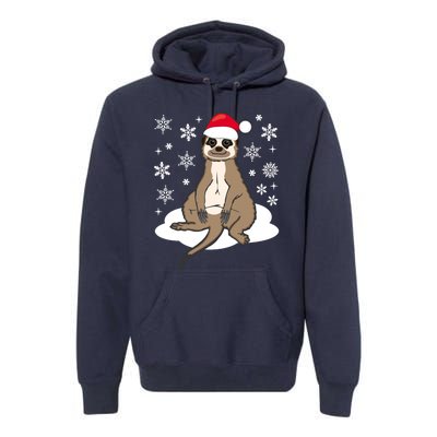 Funny Meerkat Santa Christmas Gift Classic Premium Hoodie