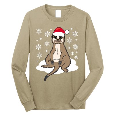 Funny Meerkat Santa Christmas Gift Classic Long Sleeve Shirt