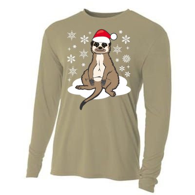 Funny Meerkat Santa Christmas Gift Classic Cooling Performance Long Sleeve Crew