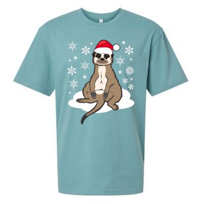 Funny Meerkat Santa Christmas Gift Classic Sueded Cloud Jersey T-Shirt