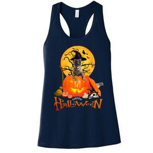 Funny Malinois Spooky Halloween Women's Racerback Tank