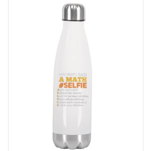 Funny Math Science Nerd Teacher Gift Idea Birthday Stainless Steel Insulated Water Bottle