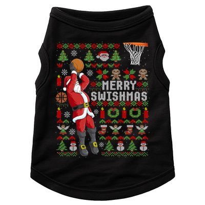 Funny Merry Swishmas Ugly Christmas Basketball Christmas Gift Doggie Tank