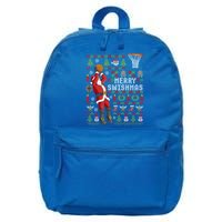 Funny Merry Swishmas Ugly Christmas Basketball Christmas Gift 16 in Basic Backpack