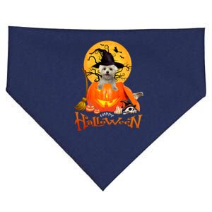 Funny Maltese Spooky Halloween USA-Made Doggie Bandana