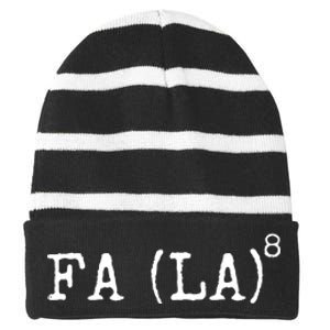 Funny Math Science Christmas Formula Striped Beanie with Solid Band