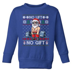 Funny Muscle Santa Lifting Christmas Ugly Christmas Meaningful Gift Toddler Sweatshirt