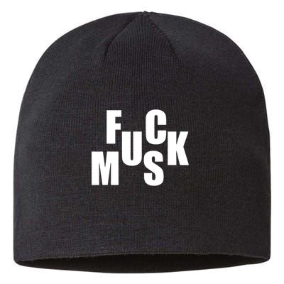 F.u.c.k M.u.s.k Sarcasm Humor Saying Adult Joke Funny Sustainable Beanie