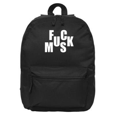 F.u.c.k M.u.s.k Sarcasm Humor Saying Adult Joke Funny 16 in Basic Backpack