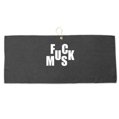 F.u.c.k M.u.s.k Sarcasm Humor Saying Adult Joke Funny Large Microfiber Waffle Golf Towel