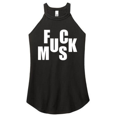 F.u.c.k M.u.s.k Sarcasm Humor Saying Adult Joke Funny Women's Perfect Tri Rocker Tank