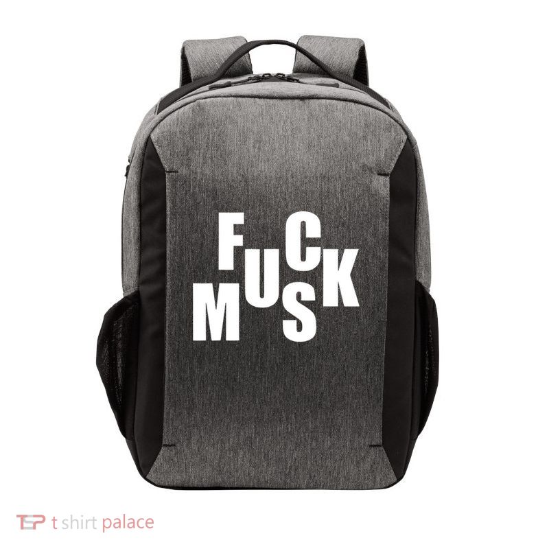 F.u.c.k M.u.s.k Sarcasm Humor Saying Adult Joke Funny Vector Backpack
